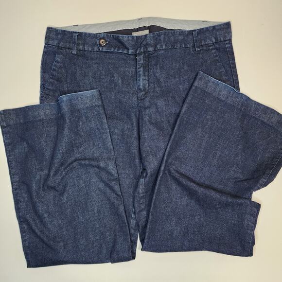 Gap Straight Fit Flared Leg Jeans Size 14 Blue Stretch Dark Wash Women’s - Picture 1 of 8